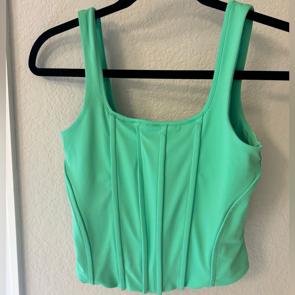 Express Vibrant Green Body Contour Top